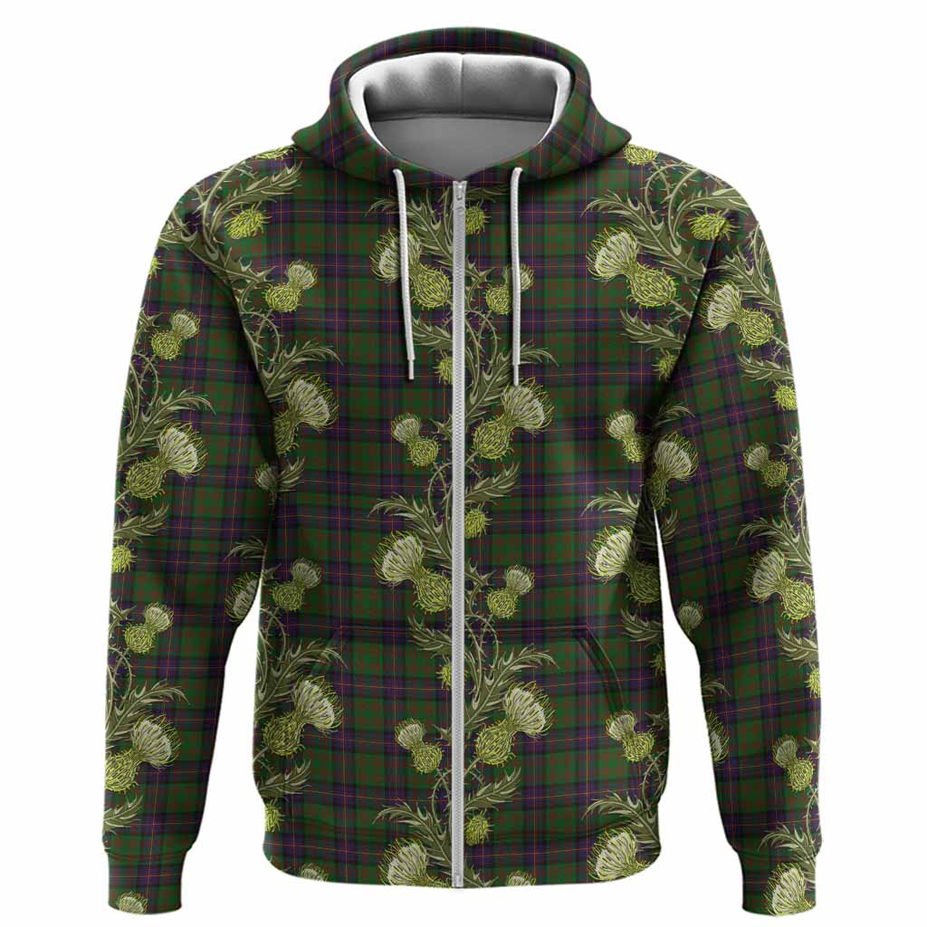Cochrane Tartan Hoodie Seamless Scottish Thistle Flowers