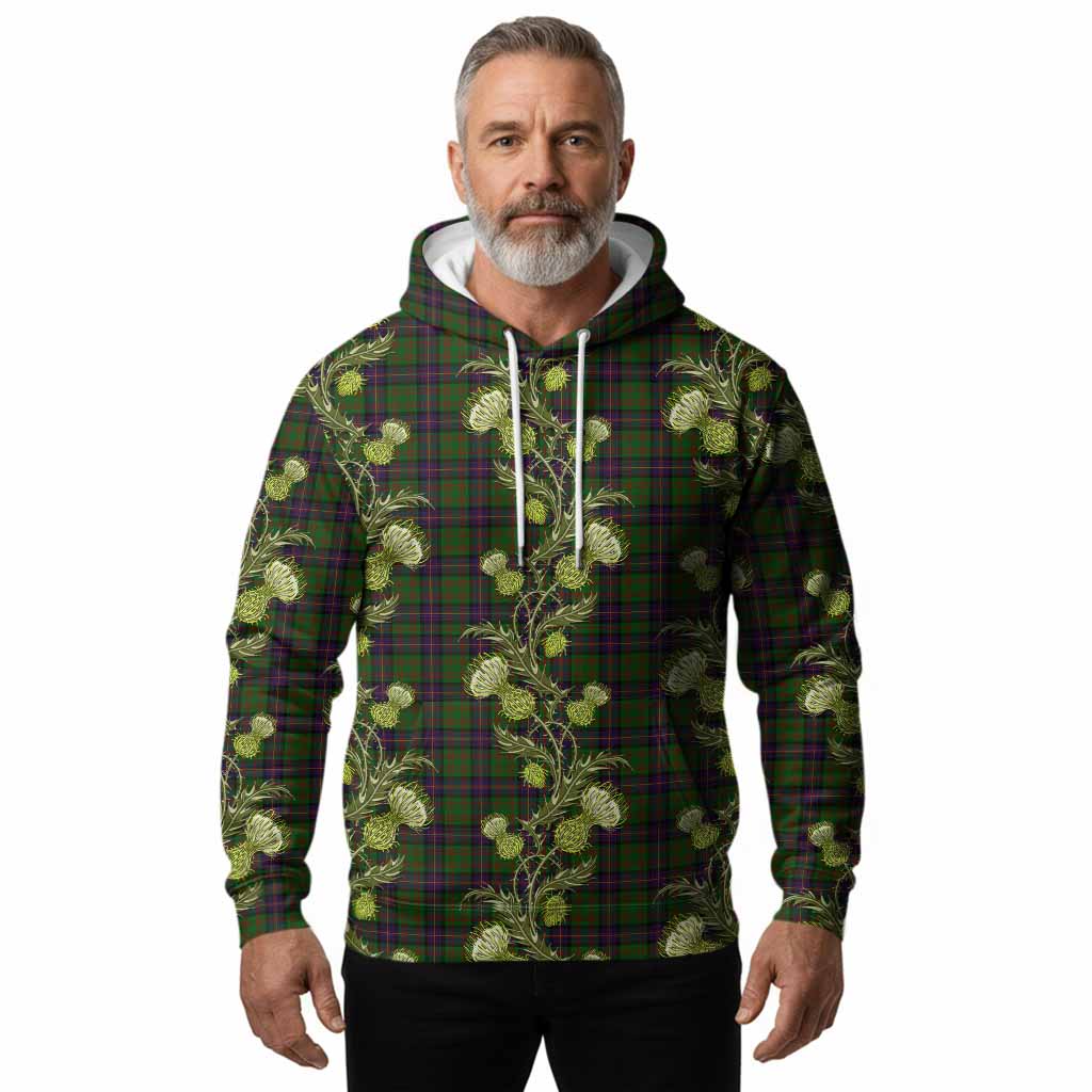 Cochrane Tartan Hoodie Seamless Scottish Thistle Flowers