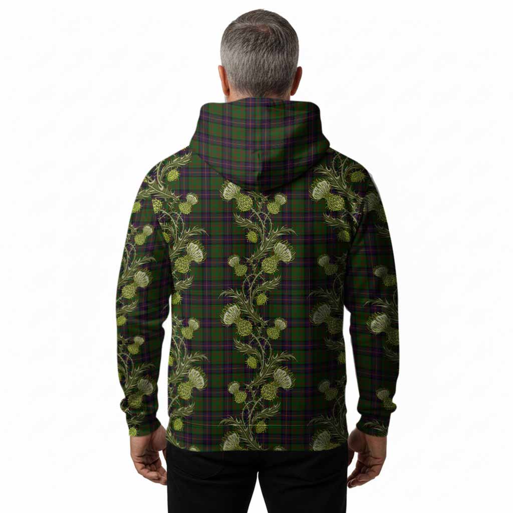 Cochrane Tartan Hoodie Seamless Scottish Thistle Flowers