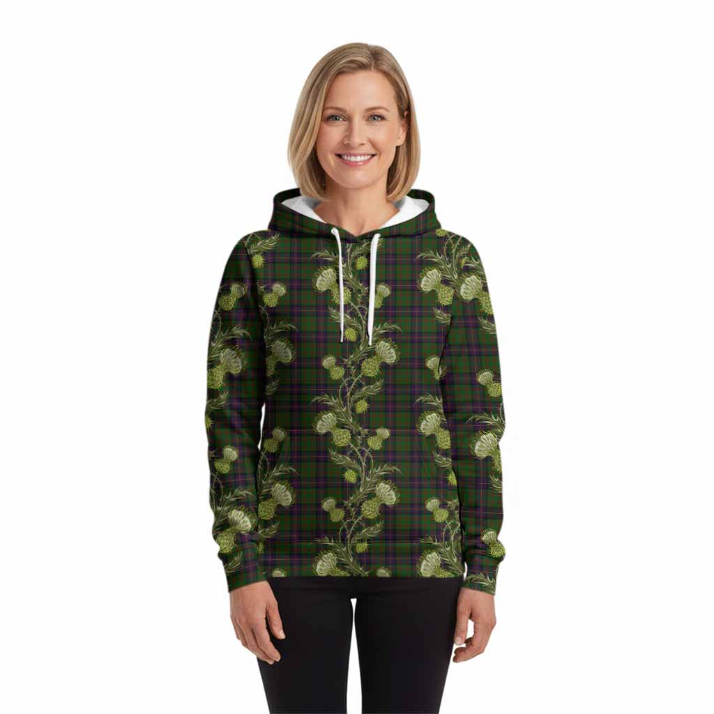 Cochrane Tartan Hoodie Seamless Scottish Thistle Flowers
