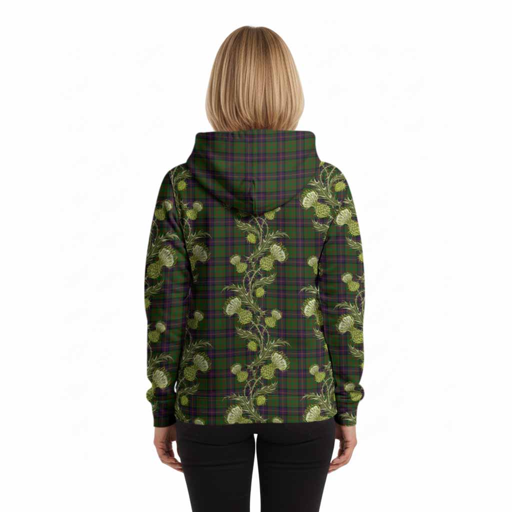 Cochrane Tartan Hoodie Seamless Scottish Thistle Flowers