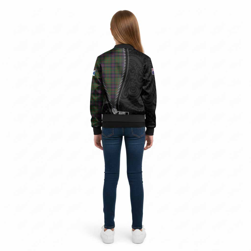 Cochrane Tartan Kid Bomber Jacket New Zealand Pattern Unique Zipper Stylized