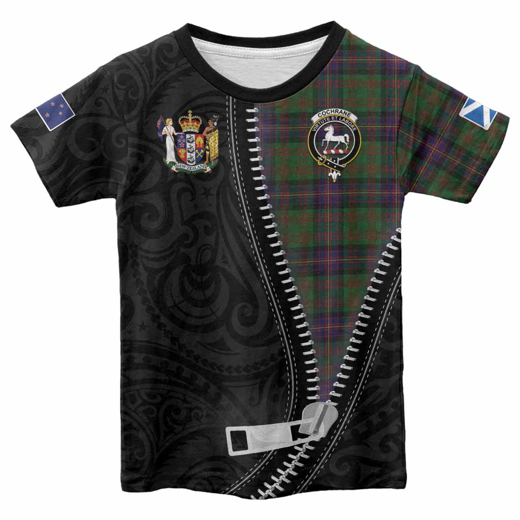 Cochrane Tartan Kid T-shirt New Zealand Pattern Unique Zipper Stylized