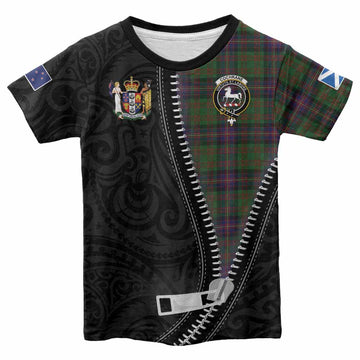 Cochrane Tartan Kid T-shirt New Zealand Pattern Unique Zipper Stylized