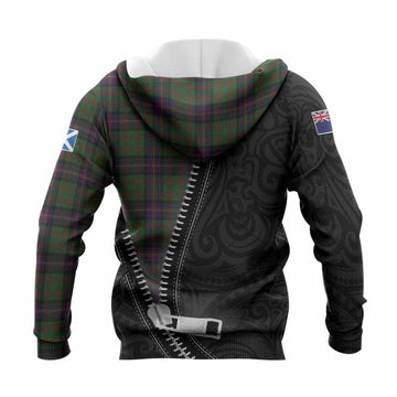 Cochrane Tartan Knitted Hoodie New Zealand Pattern Unique Zipper Stylized