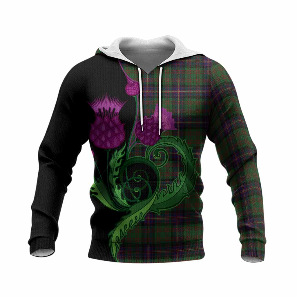 Cochrane Tartan Knitted Hoodie Traditional Scottish Thistle