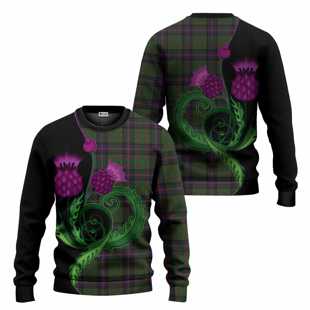 Cochrane Tartan Knitted Sweater Traditional Scottish Thistle