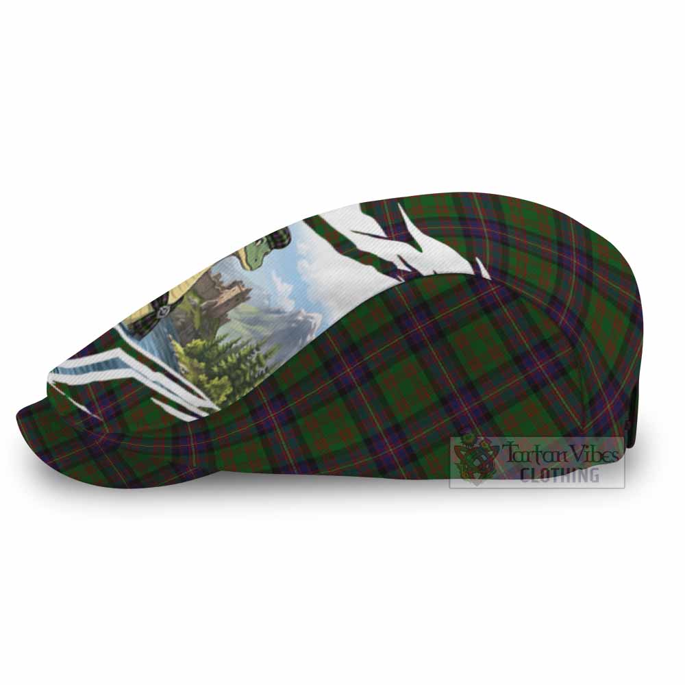 Cochrane Tartan Loch Ness Monster Scottish Heritage Art Flat Cap, Jeff Cap