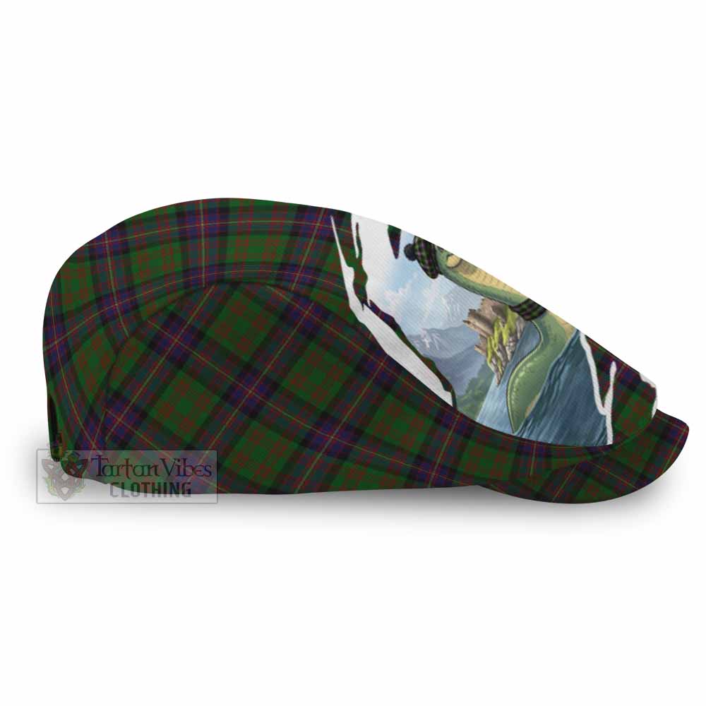 Cochrane Tartan Loch Ness Monster Scottish Heritage Art Flat Cap, Jeff Cap