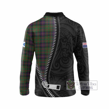 Cochrane Tartan Long Sleeve Polo Shirt New Zealand Pattern Unique Zipper Stylized