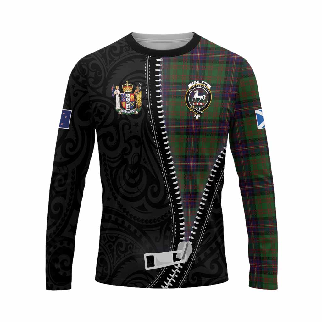 Cochrane Tartan Long Sleeve T-Shirt New Zealand Pattern Unique Zipper Stylized
