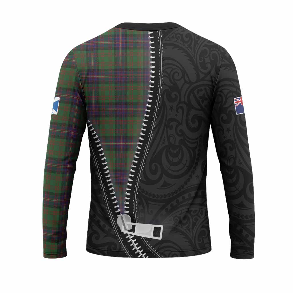 Cochrane Tartan Long Sleeve T-Shirt New Zealand Pattern Unique Zipper Stylized
