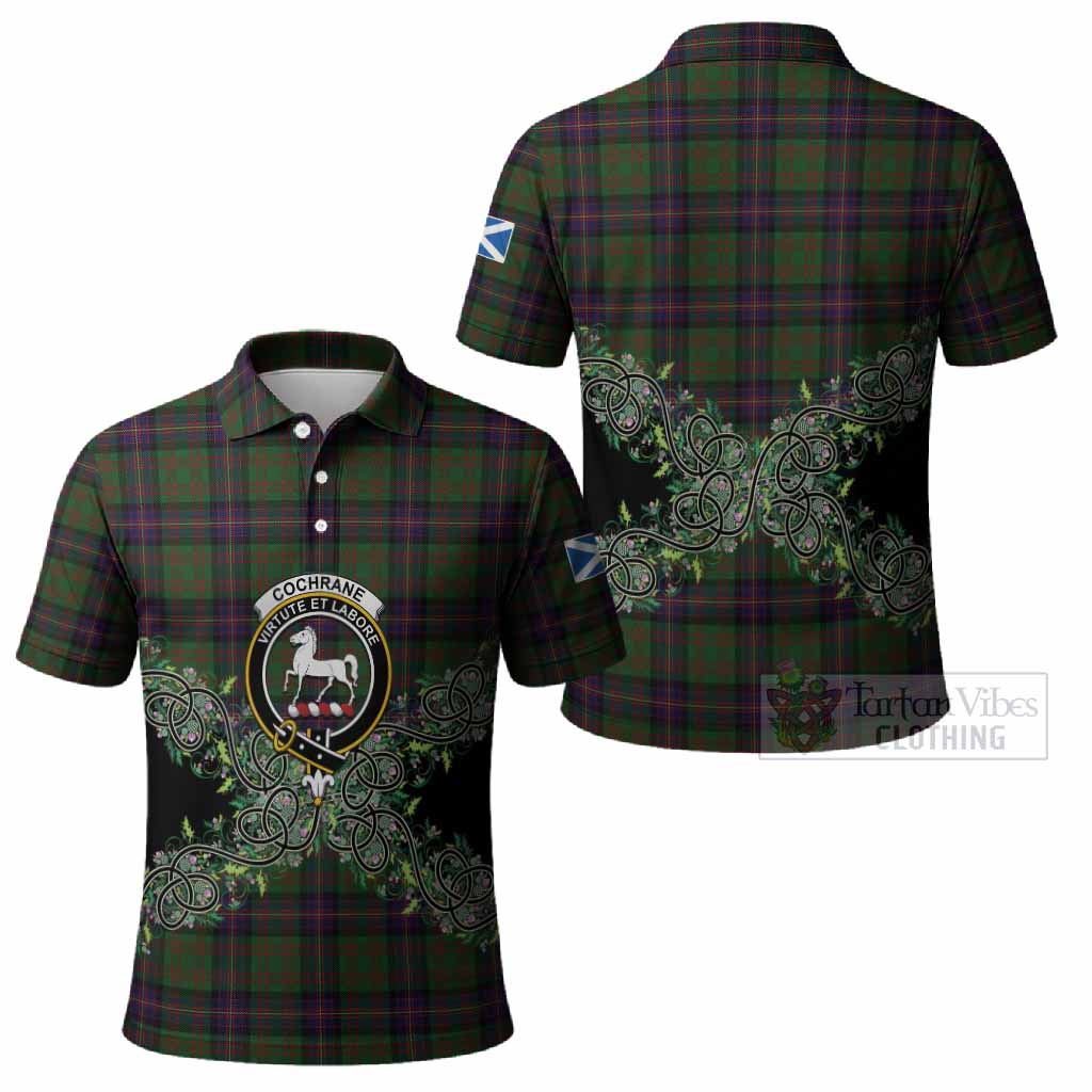 Cochrane Tartan Polo Shirt Thistle Scottish Spirit