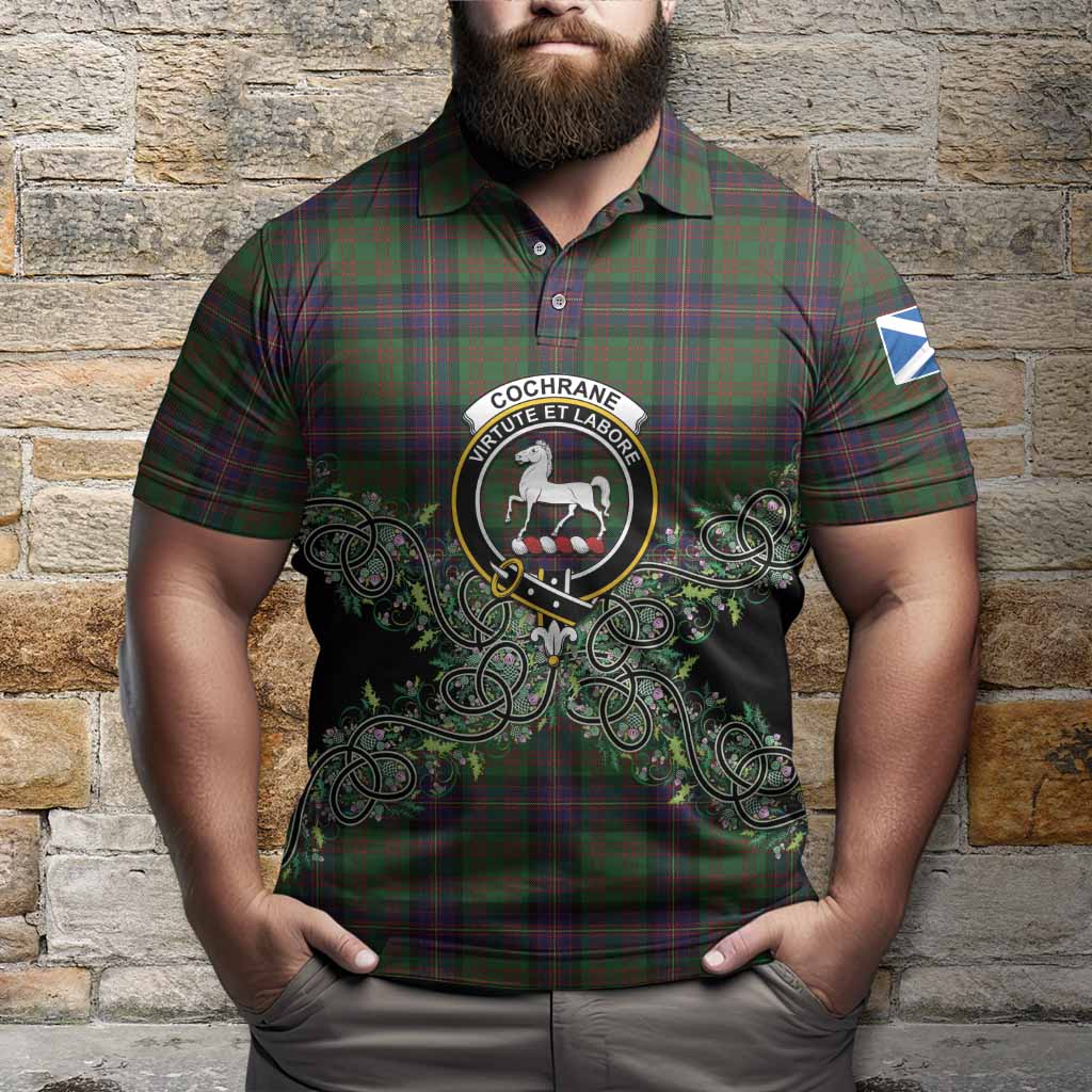 Cochrane Tartan Polo Shirt Thistle Scottish Spirit