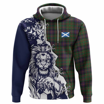 Cochrane Tartan Scottish Hoodie Angry Lion With Soccer Ball Style