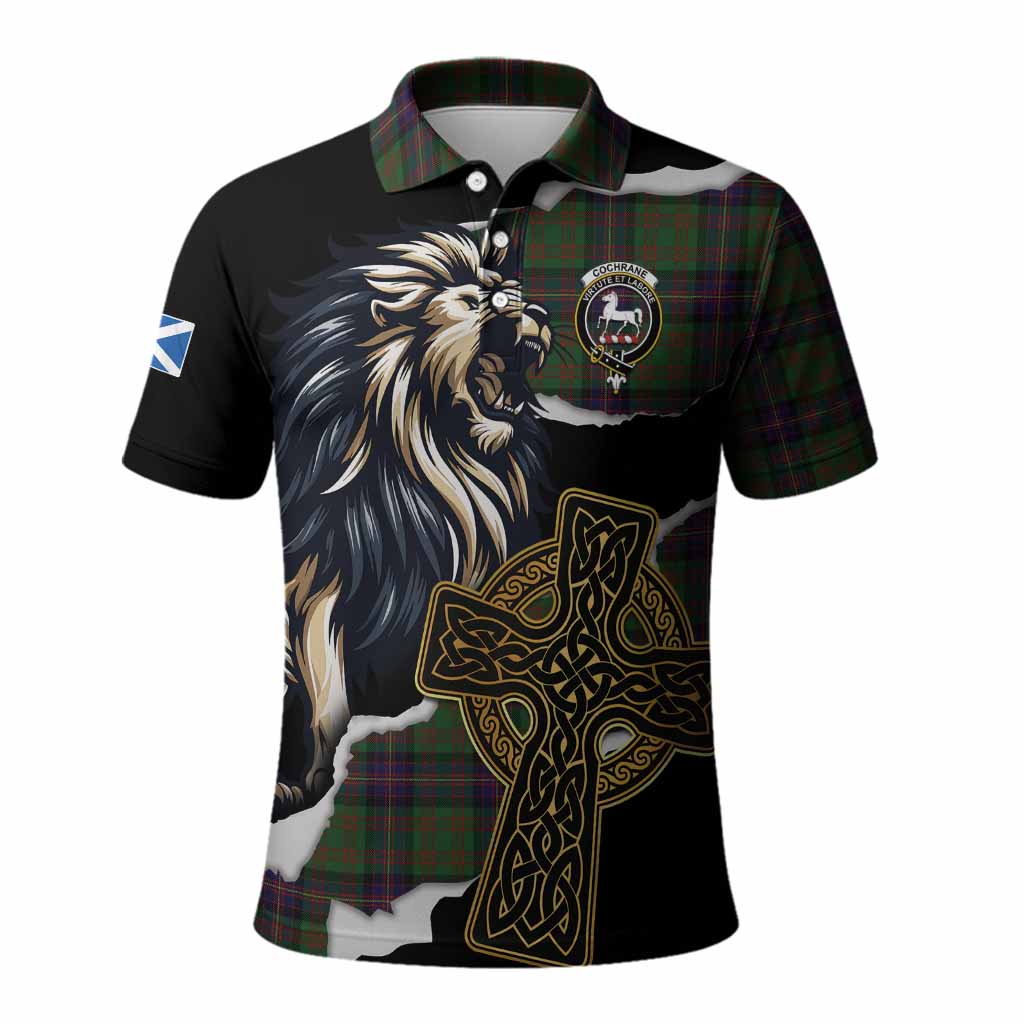 Cochrane Tartan Scottish Polo Shirt Lion Celtic Heritage