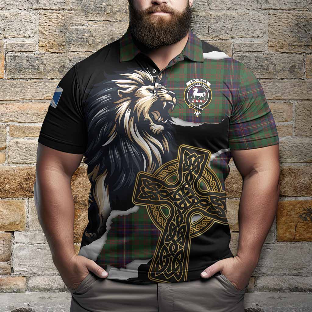 Cochrane Tartan Scottish Polo Shirt Lion Celtic Heritage