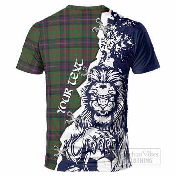 Cochrane Tartan Scottish T-Shirt Angry Lion With Soccer Ball Style