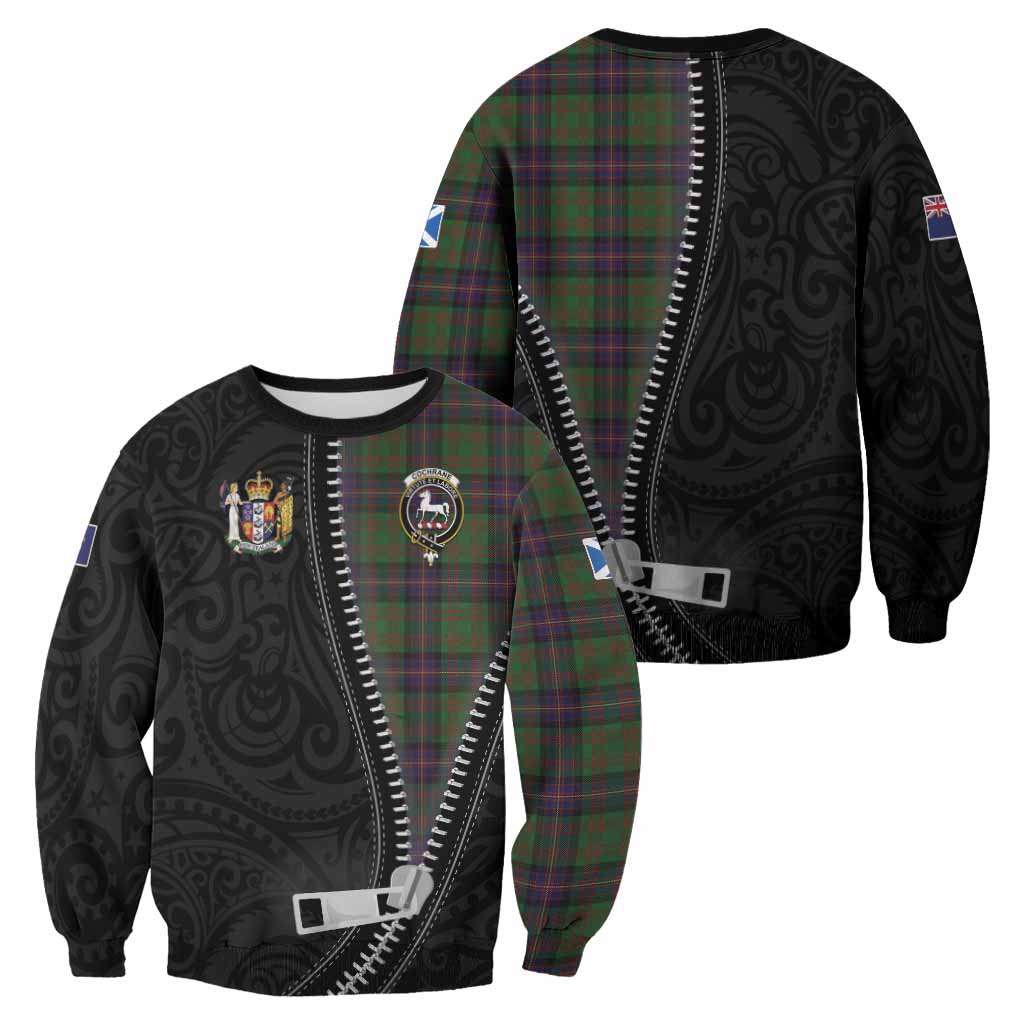 Cochrane Tartan Sweatshirt New Zealand Pattern Unique Zipper Stylized