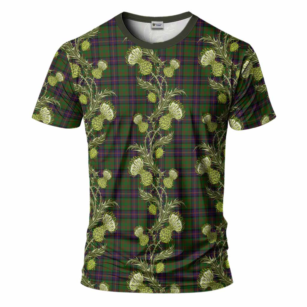 Cochrane Tartan T-Shirt Seamless Scottish Thistle Flowers