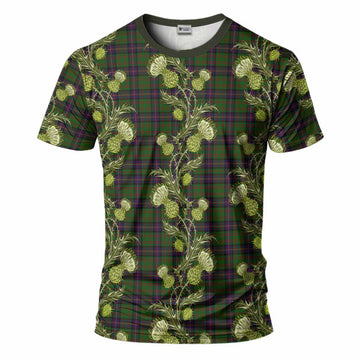 Cochrane Tartan T-Shirt Seamless Scottish Thistle Flowers