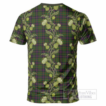 Cochrane Tartan T-Shirt Seamless Scottish Thistle Flowers