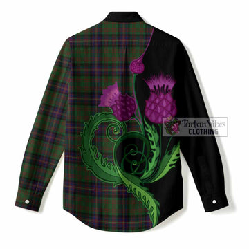 Cochrane Tartan Women Casual Shirt Traditional Scottish Thistle