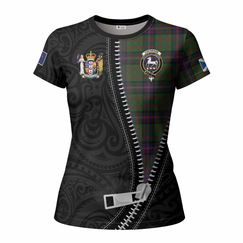 Cochrane Tartan Women T shirt New Zealand Pattern Unique Zipper Stylized