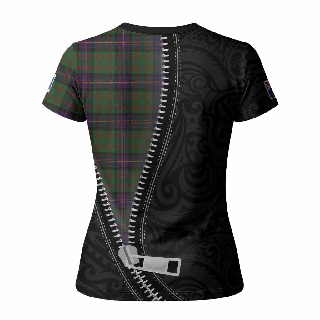 Cochrane Tartan Women T shirt New Zealand Pattern Unique Zipper Stylized