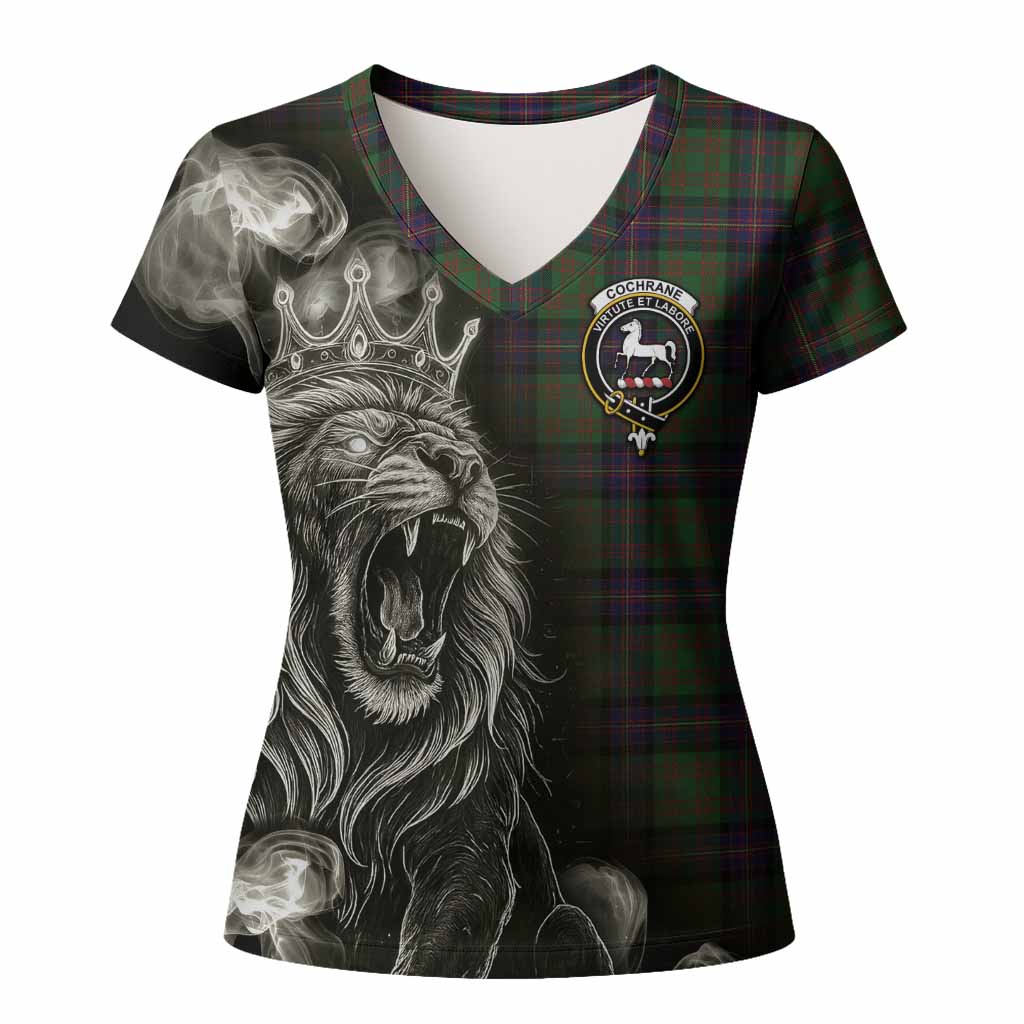 Cochrane Tartan Women T shirt Roaring Lion Heritage