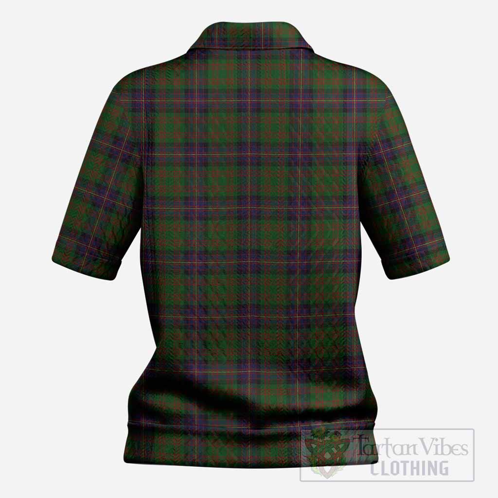 Cochrane Tartan Women’s Polo Sweater Top with Family Crest