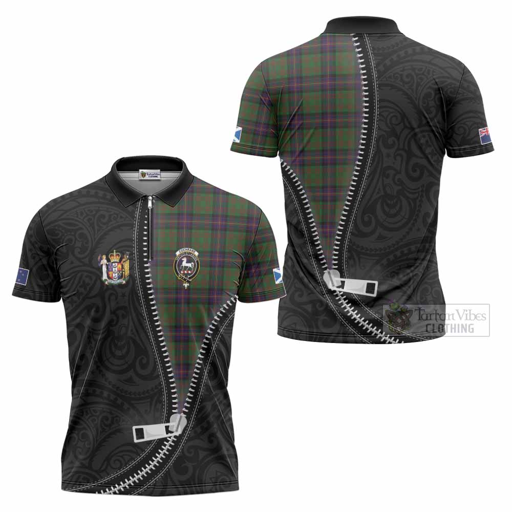 Cochrane Tartan Zipper Polo Shirt New Zealand Pattern Unique Zipper Stylized