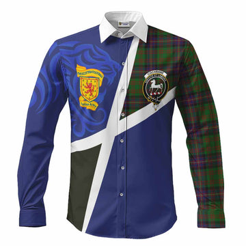 Cochrane The Scottish Football Crest Long Sleeve Button Shirts Lion-Tartan Army