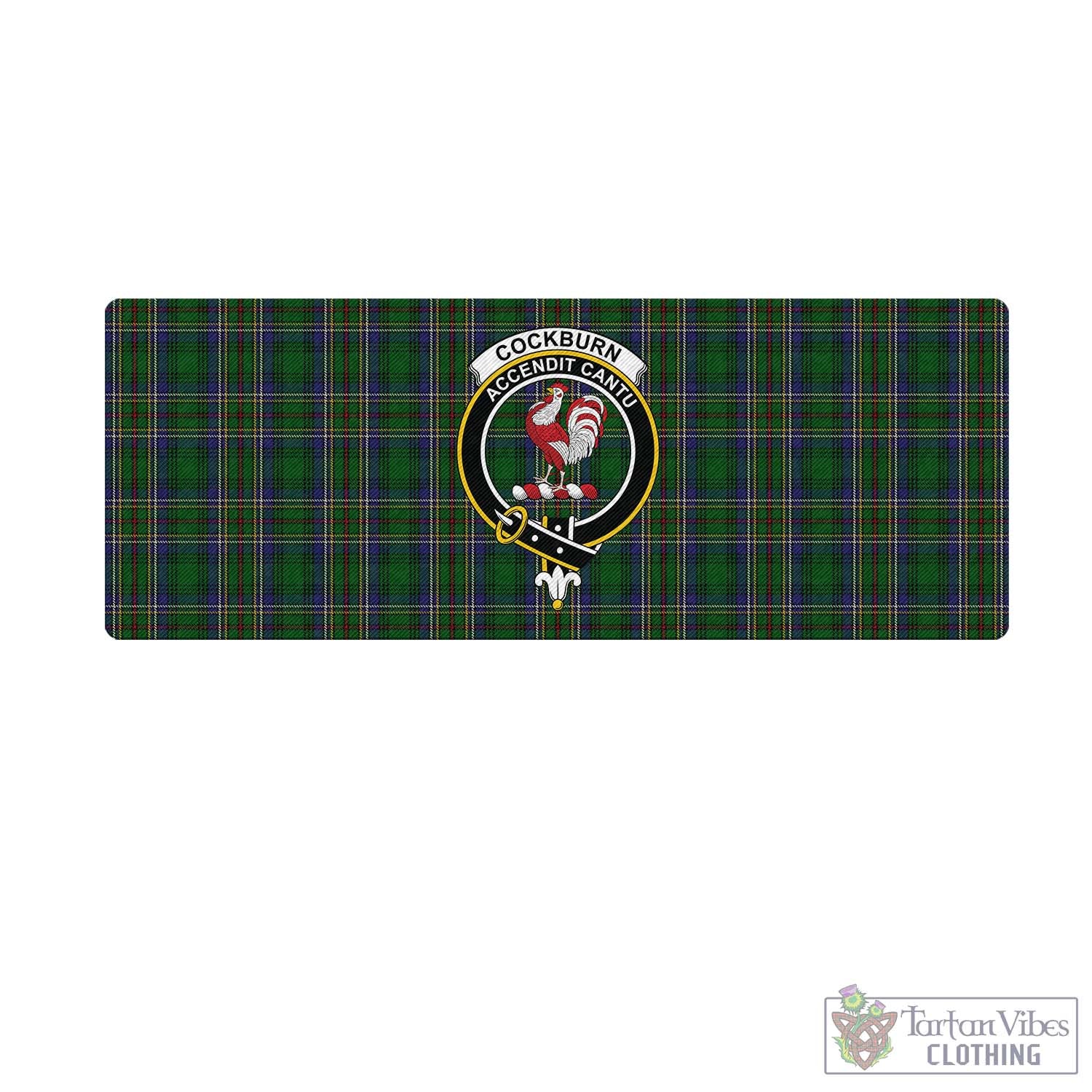 Tartan Vibes Clothing Cockburn Tartan Mouse Pad with Family Crest