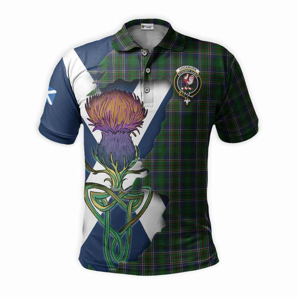 Tartan Vibes Clothing Cockburn Tartan Family Crest Polo Shirt Scottish Thistle Celtic Inspired