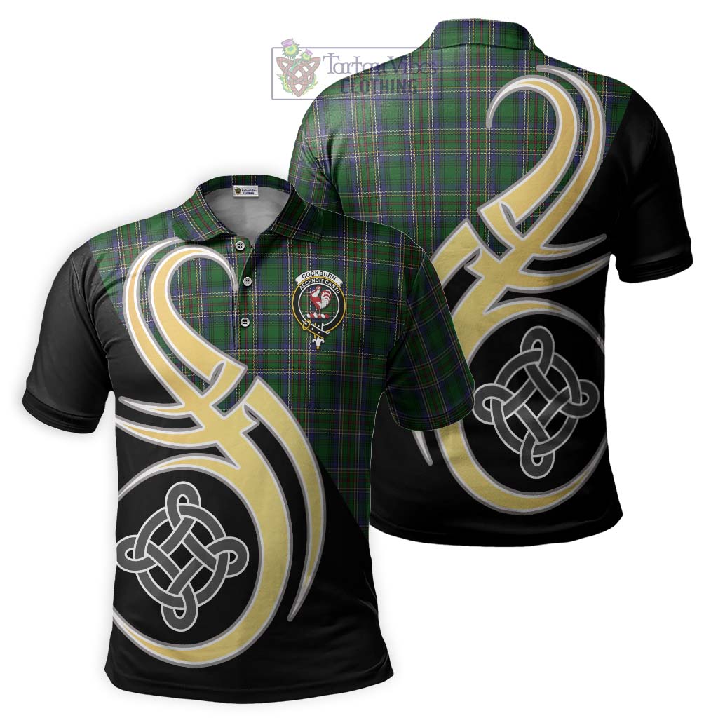 Cockburn Tartan Polo Shirt with Family Crest and Celtic Symbol Style Kid - Tartan Vibes Clothing