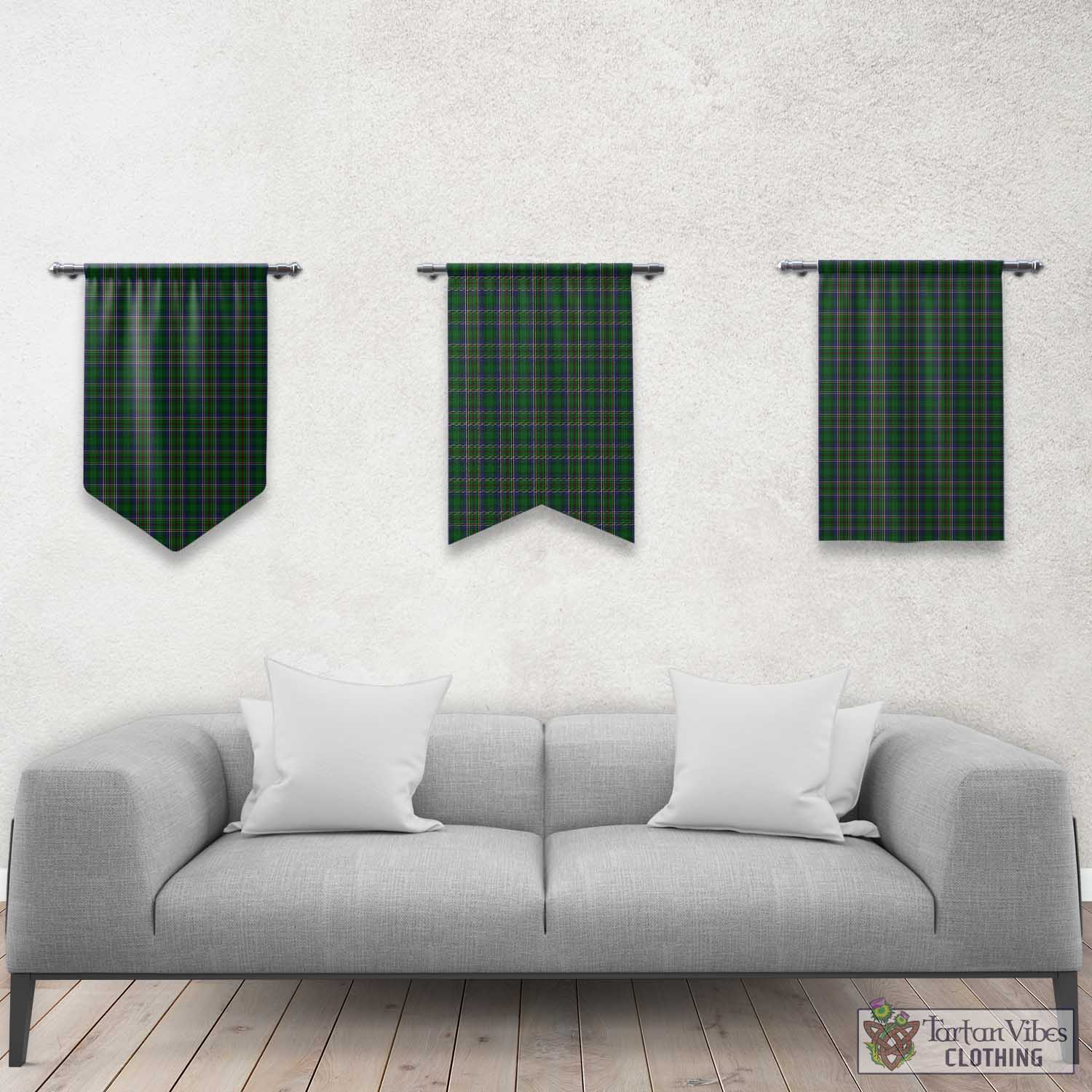 Tartan Vibes Clothing Cockburn Tartan Gonfalon, Tartan Banner