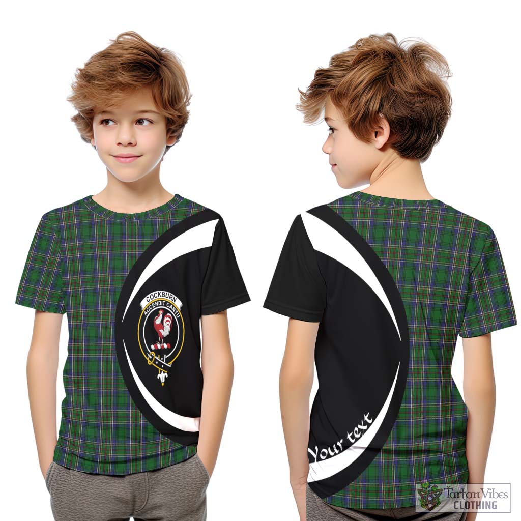 Cockburn Tartan Kid T-Shirt with Family Crest Circle Style Youth XL Size14 - Tartan Vibes Clothing