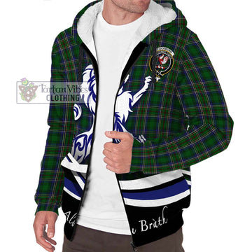 Cockburn Tartan Sherpa Hoodie with Alba Gu Brath Regal Lion Emblem Unisex S - Tartanvibesclothing Shop