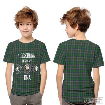 Cockburn Tartan Kid T-Shirt with Family Crest DNA In Me Style Youth XL Size14 - Tartanvibesclothing Shop