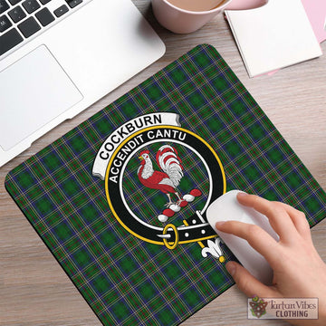Tartan Vibes Clothing Cockburn Tartan Mouse Pad with Family Crest