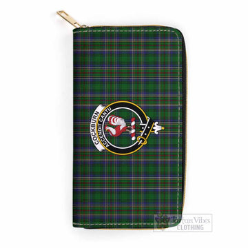 Cockburn Tartan Women's Leather Wallet with Family Crest