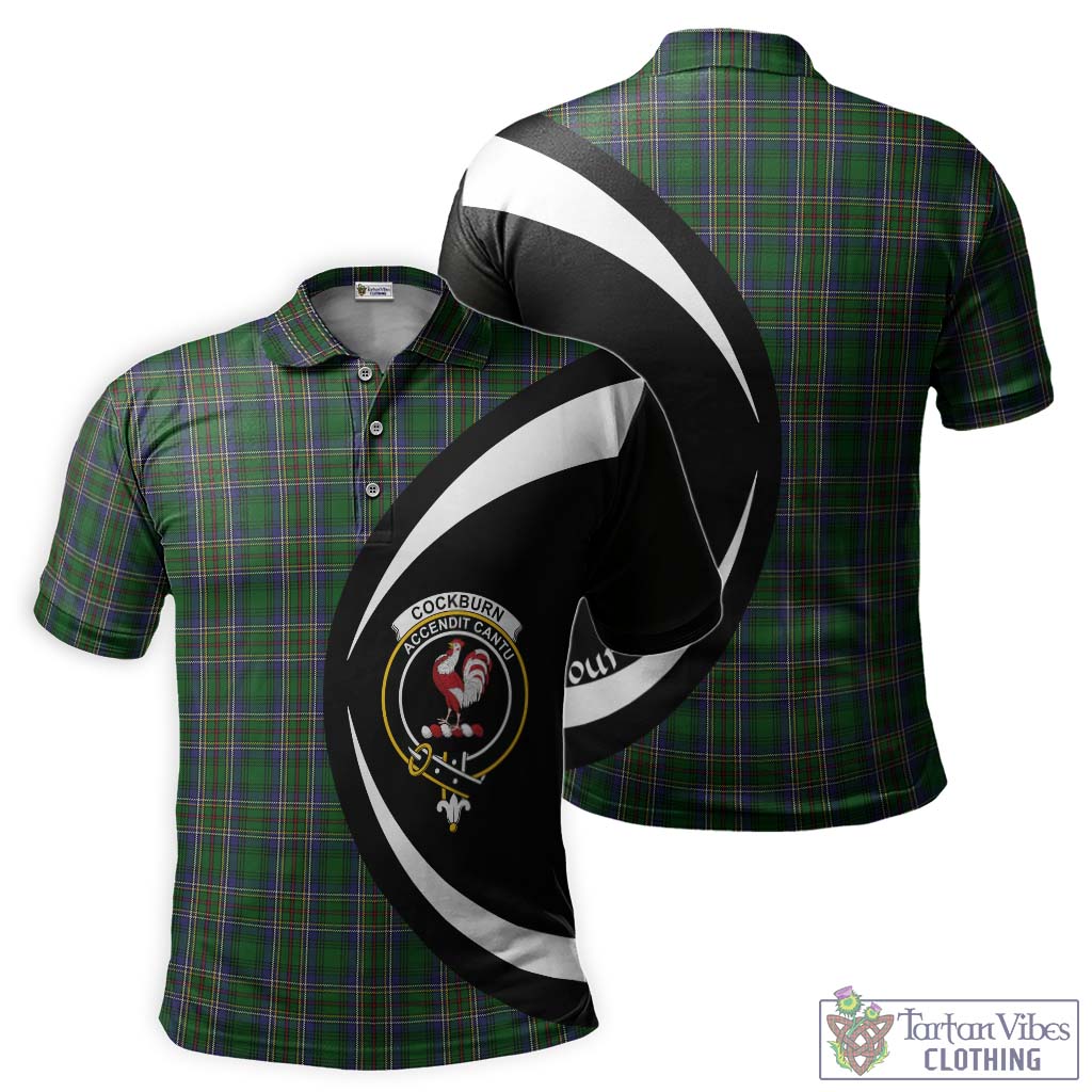 Cockburn Tartan Men's Polo Shirt with Family Crest Circle Style Kid - Tartan Vibes Clothing