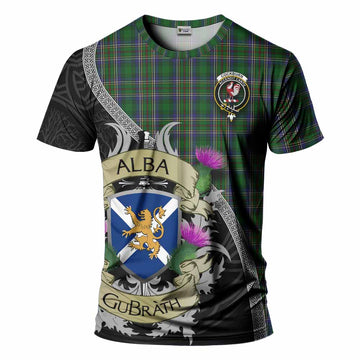 Tartan Vibes Clothing Cockburn Tartan Family Crest T-Shirt Lion Rampant Royal Thistle Shield Celtic Inspired