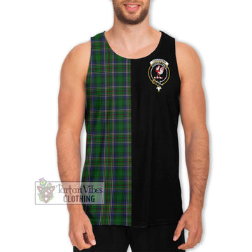 Cockburn Tartan Men's Tank Top with Family Crest and Half Of Me Style