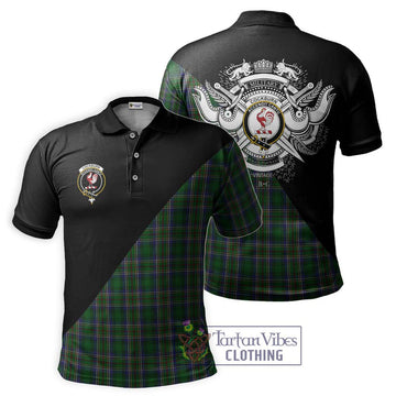 Cockburn Tartan Polo Shirt with Family Crest and Military Logo Style Kid - Tartanvibesclothing Shop