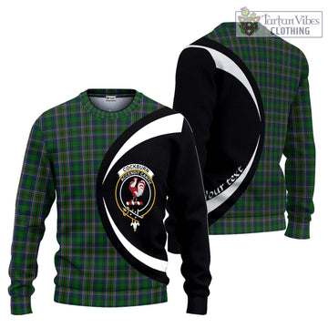 Cockburn Tartan Ugly Sweater with Family Crest Circle Style Unisex - Tartan Vibes Clothing