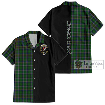 Cockburn Tartan Hawaiian Shirt with Family Crest and Half Of Me Style