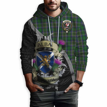 Tartan Vibes Clothing Cockburn Tartan Family Crest Hoodie Lion Rampant Royal Thistle Shield Celtic Inspired