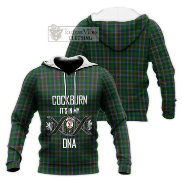 Cockburn Tartan Knitted Hoodie with Family Crest DNA In Me Style Unisex Knitted Pullover Hoodie - Tartanvibesclothing Shop